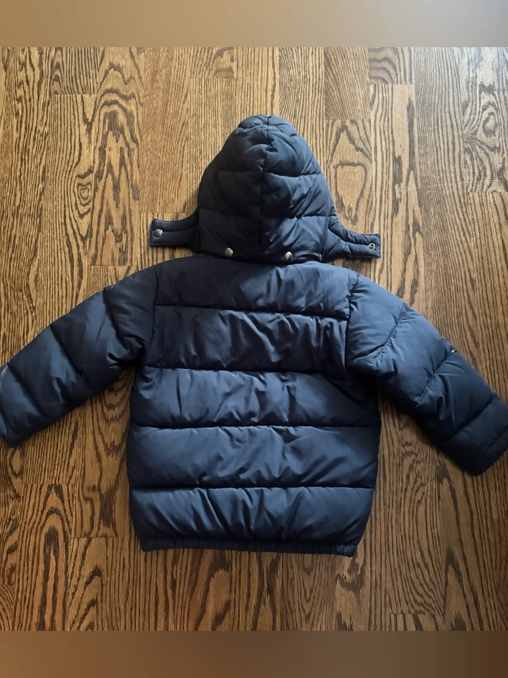 Polo Ralph Lauren Boy's Navy Blue Detachable Hood Down Puffer Coat Size 4T